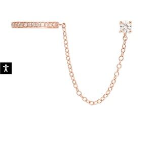 Diamond Stud With Chain & Diamond
Cuff